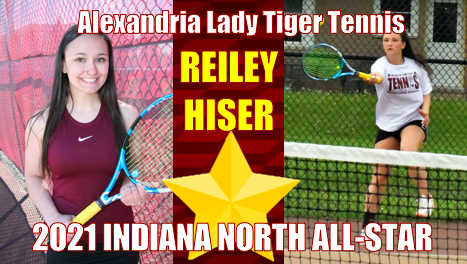 Indiana Senior Tennis All-Star!  Reiley Hiser <a href="/rhiser10/">reiLey hiser</a> was selected as an Indiana North All-Star for 2021.   She will play in the All-Star Classic this Sunday @ the Community &amp; Sports Wellness Center.  Reiley is the 7th Alex Lady Tennis player to play in this great event.