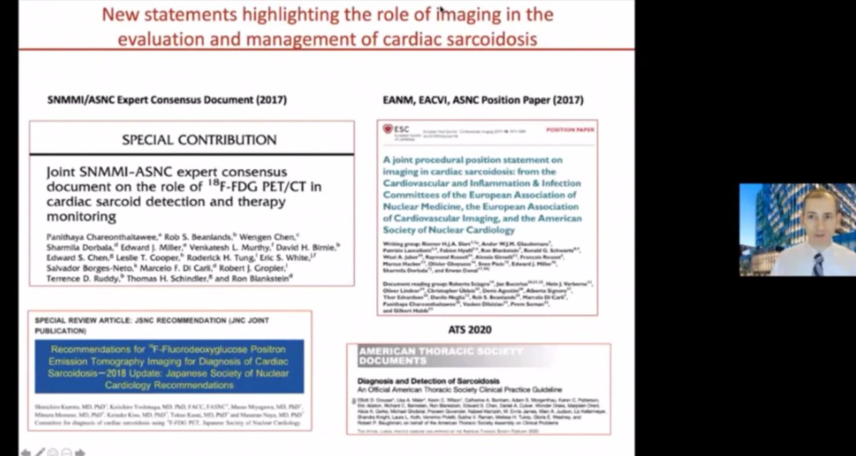 RBP0612's tweet photo. Ongoing this evening @cvi_phila #CVINUC21 #CVNuc virtual meeting featuring Dr. Ron Blankstein @RonBlankstein speaking on Cardiac sarcoidosis @MyASNC @ACCinTouch @DorbalaSharmila @kananth12 @PanithayaC @RaymondRRussell https://t.co/3EcSIlLVSs