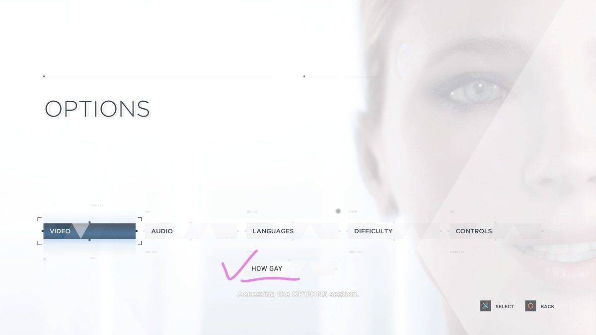 ⭕Fleur(Stay calm, ship hankcon) в X: „@WorseMake It is! You can unlock the  passive-aggressive slurping scene if you go to the options menu. Use the  [HOW GAY] selector to select David Cage's