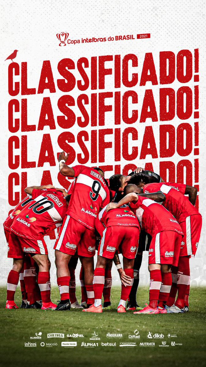 CRBoficial's tweet photo. Isso aqui é CRB, muito prazer! 🔴⚪️

CLASSIFICADOS! 🇧🇷🏆
@CopadoBrasil 

#AvanteGalo #CopaDoBrasil2021 https://t.co/isES0zNhAJ