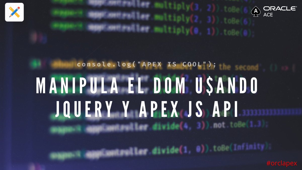 apex_en_espanol's tweet image. ¿Han querido personalizar los componentes prediseñados de sus aplicaciones pero no han logrado hacerlo? Pues en este video bit.ly/3w3UkZM les muestro la forma de lograrlo, y podrán modificar ese contenido pre establecido usando #JavaScript #orclapex #OracleForAll