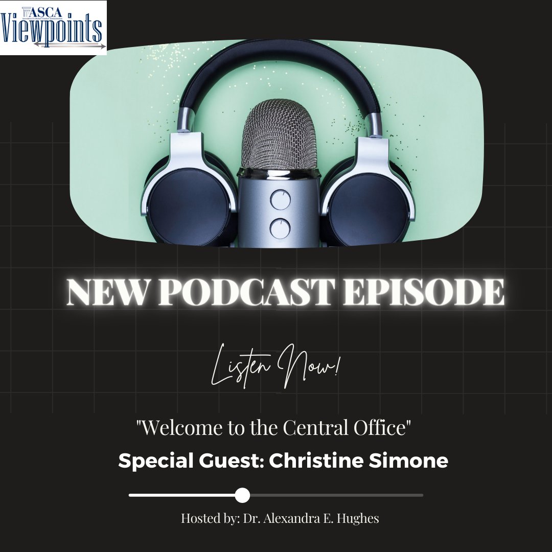 New Episode Alert!! Tune in to our latest very SPECIAL episode... where we switched up the roles! Christine Simone, Deputy Director for ASCA, interviews Dr. Alexandra E. Hughes @dr_ehughes on her new role with ASCA and all student conduct things to come!