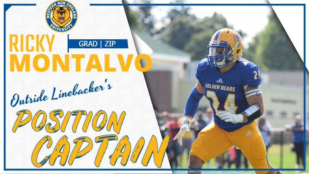 WNEFB's tweet photo. Excited to announce the 2021 @WNEFB Position Captains
 
📛 - Ricky Montalvo
🏠 - Rocky Hill, CT
🏈 - Zip
🎓 - Grad Student

#AlwaysOn 
#GoldStandard https://t.co/m5rDpwZVuP