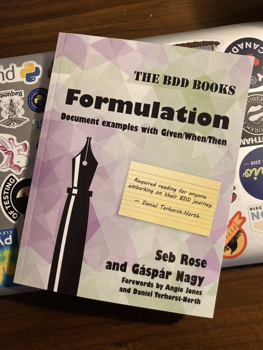 AutomationPanda's tweet image. Oh yes!! My new favorite book on writing good behavior specs is here. Thanks @gasparnagy and @sebrose!

#BDD #BehaviorDrivenDevelopment #Gherkin #Cucumber #SpecFlow