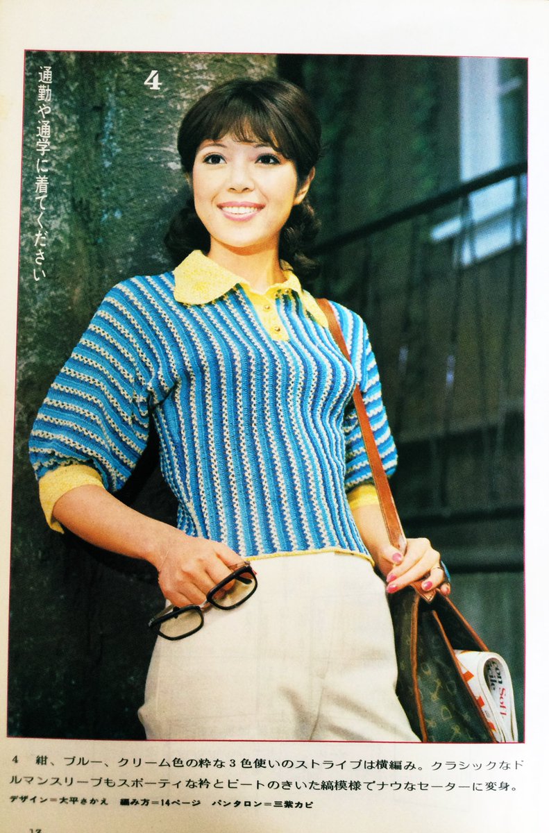 昭和48年『主婦と生活 あなたの編みもの 手編みのセーター』を紹介し