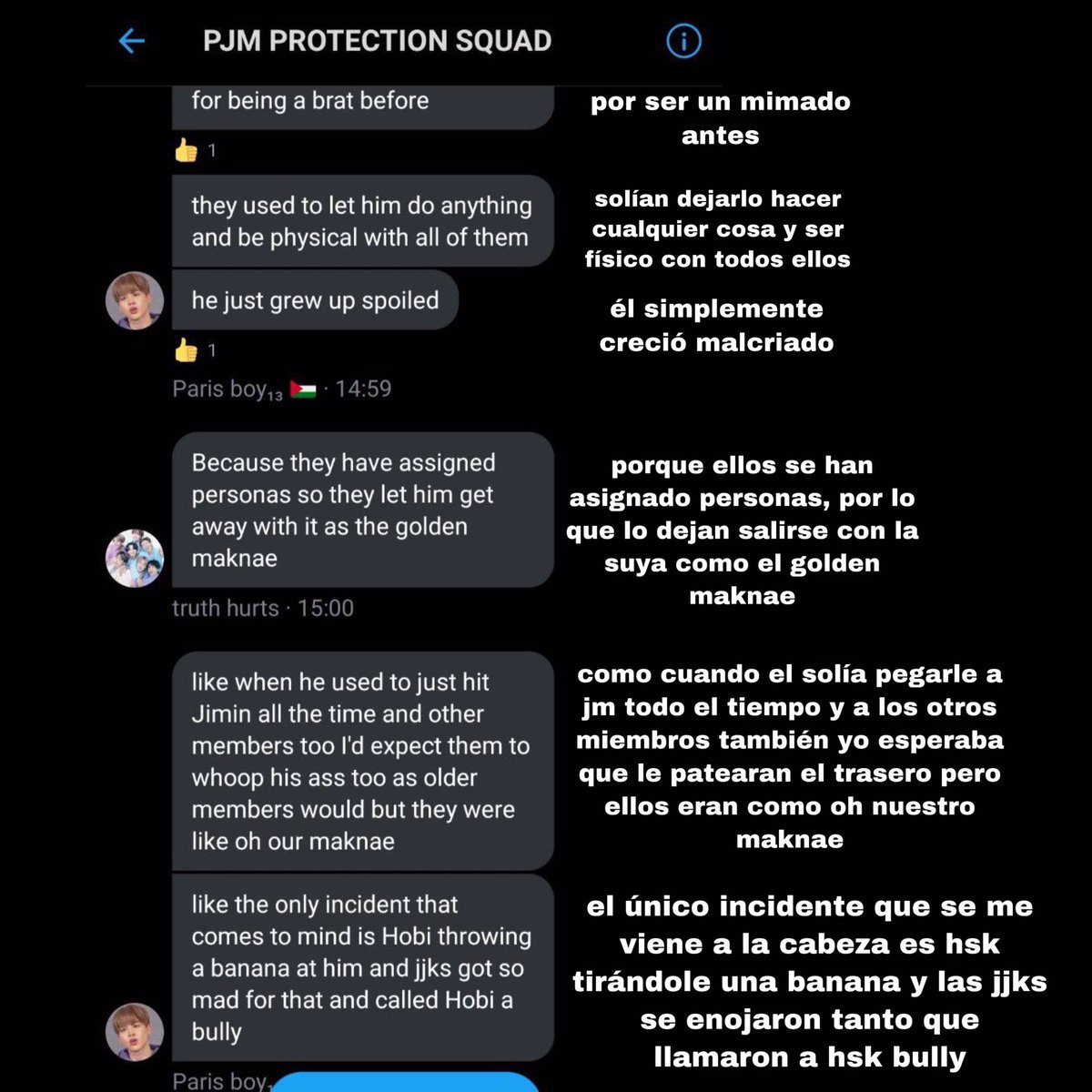 jeonjkzip's tweet photo. ⚠️IMPORTANTE⚠️

Recibimos una queja de un grupo de solos/akgaes, acá hay varias capturas donde se puede ver lo repugnante y tóxico que son, lleno de difamación, mentiras y ofensas sobre 🐰 y el resto de los chicos

En el hilo podrán encontrar pruebas y las cuentas para denunciar. https://t.co/rmBItdDx7f