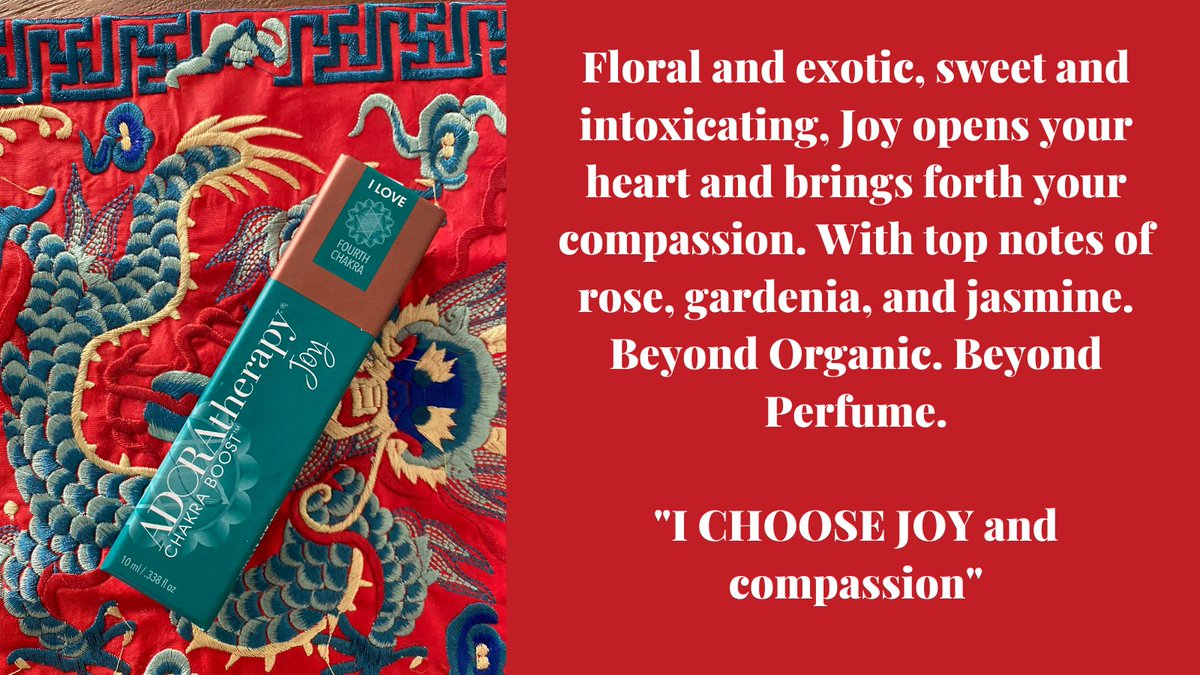 ADORAtherapy's tweet photo. The French call it "Joie de vivre". 

A soft, sweet, floral scent that smells like the essence of surrender. 

We call it "Joy"

#chakras #chakrahealing #chakraboost #chakraguide #mood #moodboost #spiritjunkie #essentialoils #aromaperfume #perfumeoil #aromatherapy #naturalperfume https://t.co/UVQwHukCt6