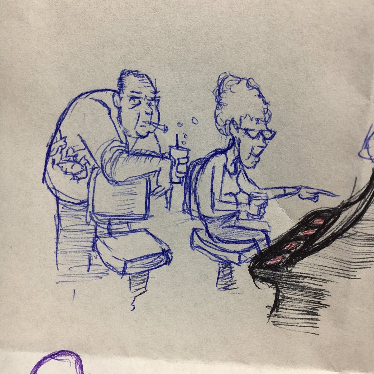 DougGra38399255's tweet photo. Its been a few since I've posted anything here, so why not some new Doodling Strangers. #doodlingstranger #sketchoftheday #inkpendooles #inkpensketches https://t.co/XiOyb7m3yB