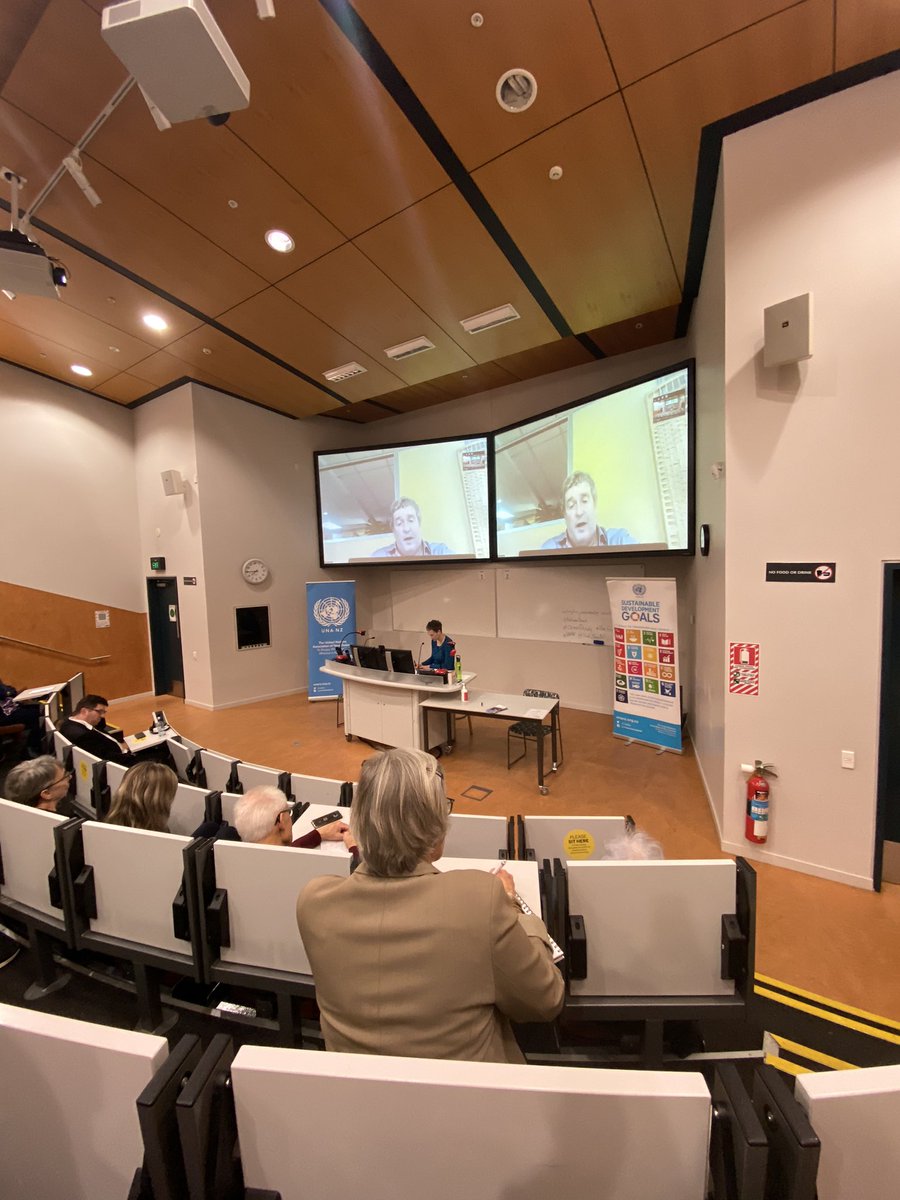 Our #BlueEconomy theme leader Nick Lewis <a href="/EnvUoA/">School of Environment, The University of Auckland</a> discussing the term ‘Blue economy’ <a href="/NationsBranch/">United Nations Association Wellington Branch</a> <a href="/UNANZ/">UNA NZ</a> ‘Unleashing potentials: Transitioning to a sustainable marine economy’ panel talk for #OceanDecade with <a href="/cjlinnz/">Carolyn Lundquist</a> <a href="/AgriseaClare/">Clare Bradley</a>