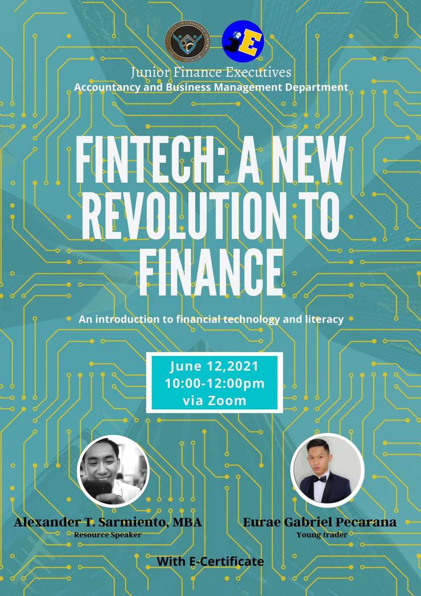 JFinexSPC's tweet photo. Learn how financial services and firms can deliver seamless digital experiences as the crisis continues to unfold.
Join us on June 12, 2021, at 10:00-12:00 pm via Zoom. 
See you virtually, Ka-Finance!

Register through this link:https://t.co/kzK67q5TUF https://t.co/KrpLMMS2uQ