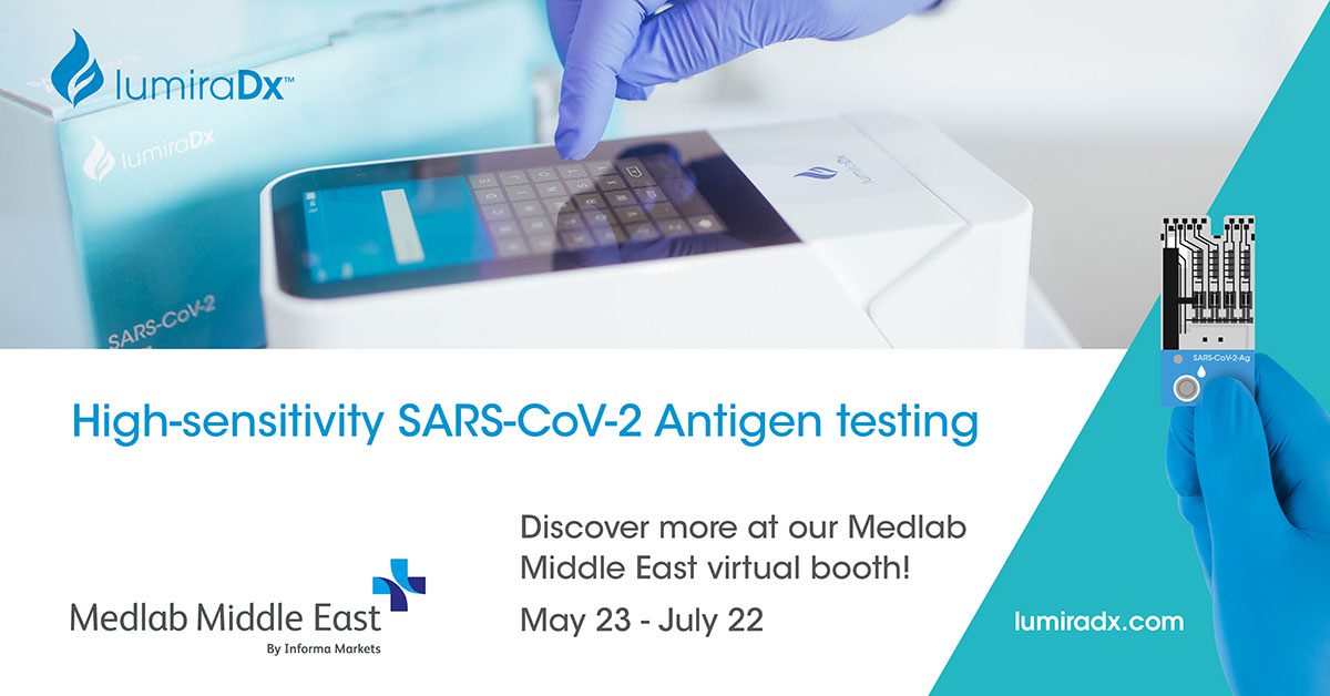 whxlabsdubai's tweet image. For rapid results in minutes at POC discover @LumiraDx SARS-CoV-2 Antigen Test at Medlab Middle East
ow.ly/JhJl50F4kB9 #poctesting #lumiradx #covid19testing #covidtest #myMedlab
