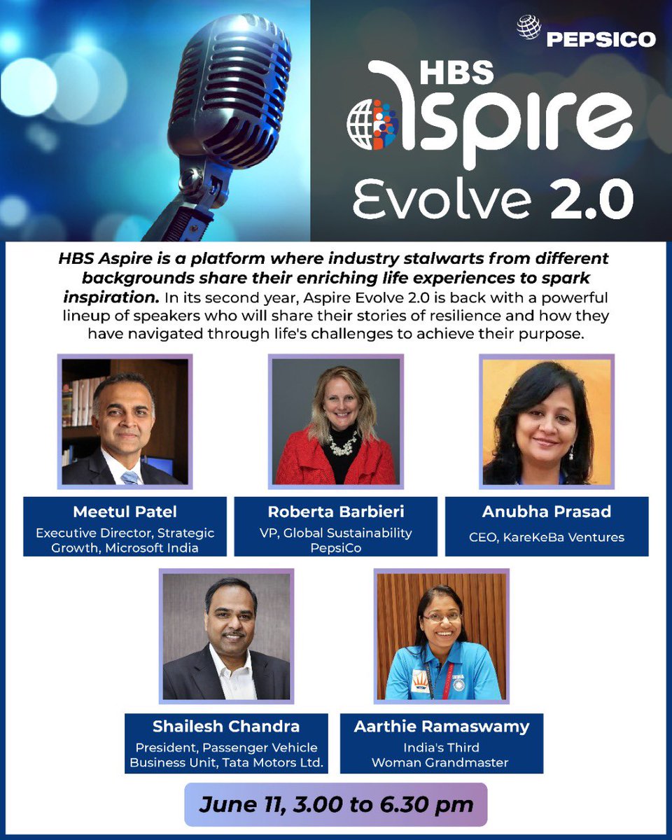 mathew_beena's tweet photo. My fav #PepsiCoHyderabad event ! And the  #HBSAspire has a great line up of speakers, discussing right from entrepreneurship, sustainability to chess and nerdom !  

@JhaPriyaranjan @AvantikaSNigam @gumittal https://t.co/xmlQ7b1rSg