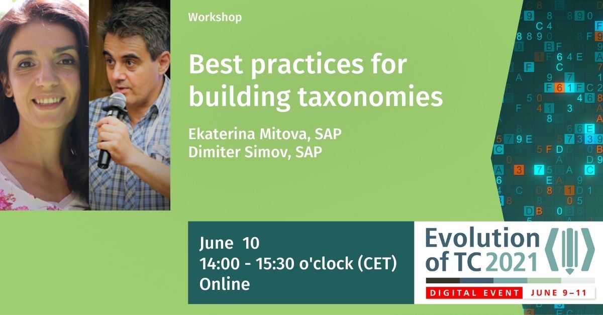 I am ready for the second day at #etc21 and for the workshop "Best practices for building taxonomies". "See" you there :)