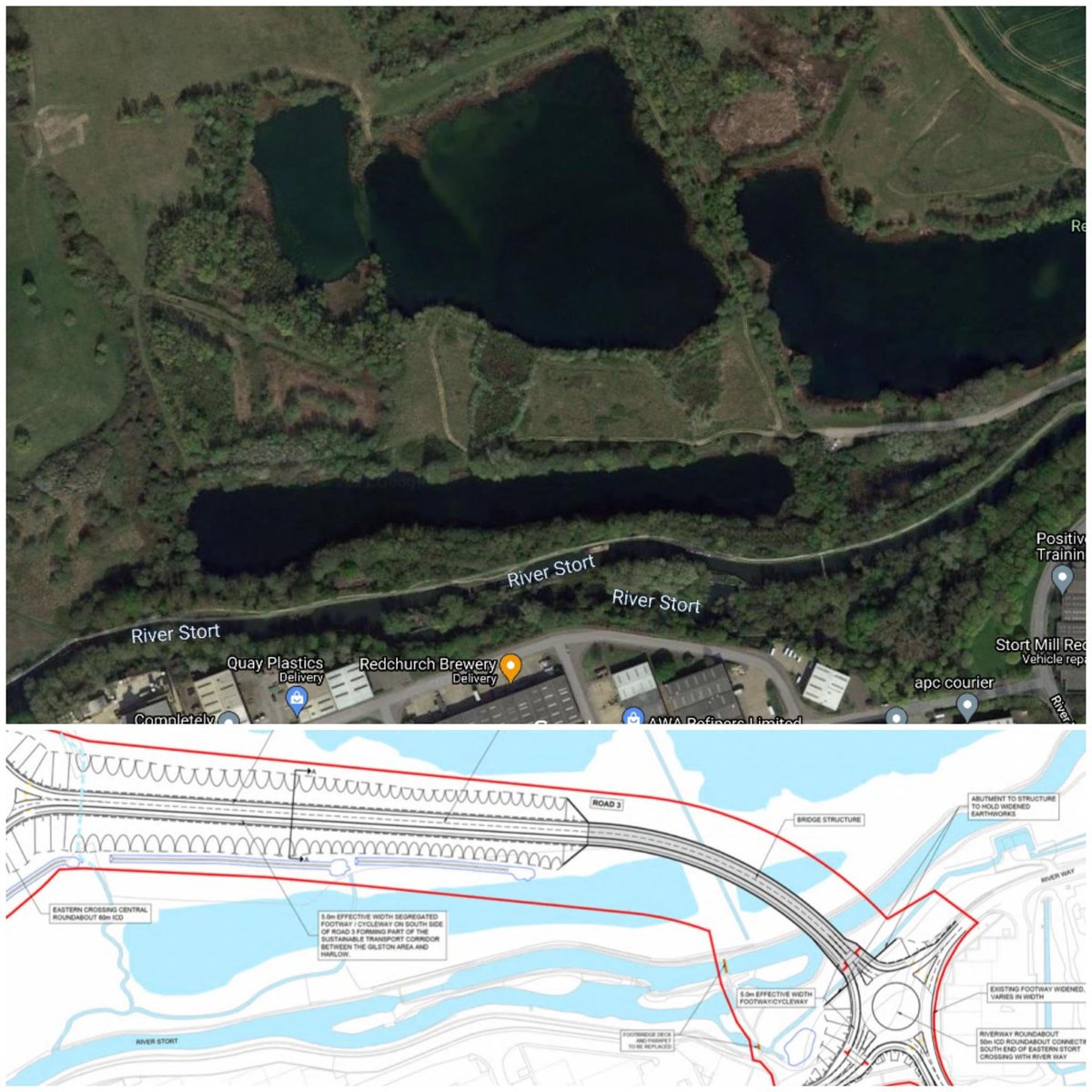 davidghopes's tweet photo. @GeorgeMonbiot are you aware of the planned road crossing the River Stort at @LattonIsland? It’s a biodiverse area of lakes, marsh and woodland and will be destroyed by the work https://t.co/VSZU0bEMDK