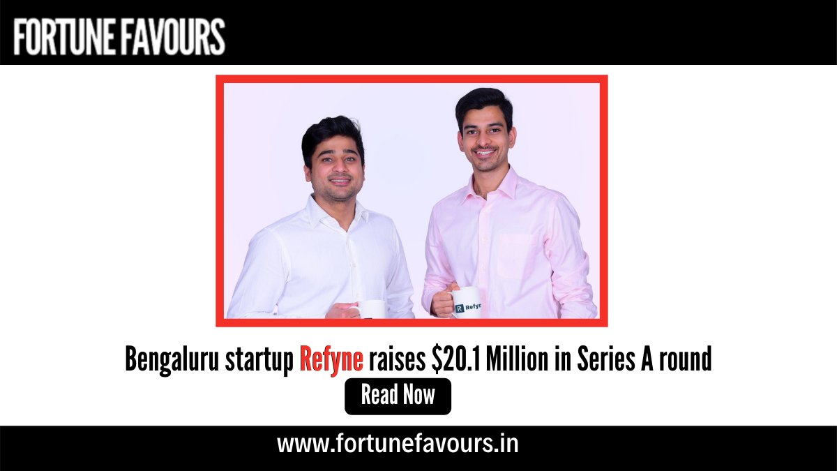 FortuneFavourss's tweet photo. Bengaluru startup Refyne raises $20.1 Million in Series A round.

Read more: https://t.co/TDCF0qFl4G

#startup #funding https://t.co/oOeZM1jeDB