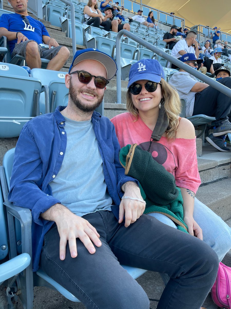 Me and @RickyPanarama photographed last week during our long-awaited return to Dodger Stadium. ⚾️
