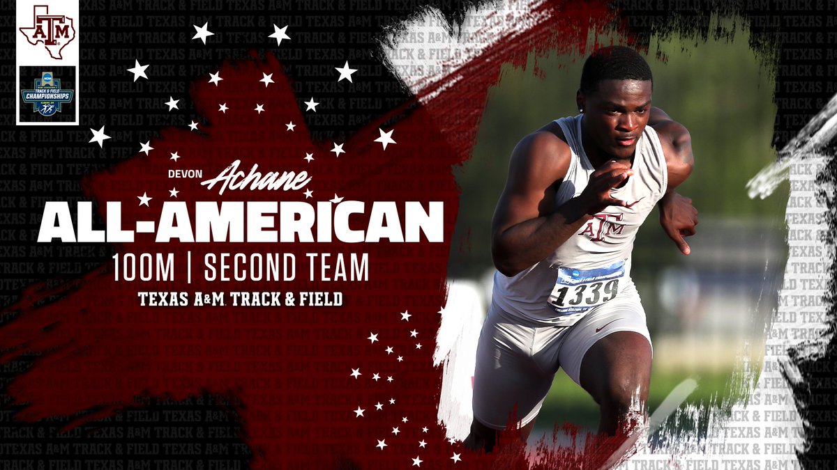 aggietfxc's tweet photo. All-American status 👍

@ffvmousvon_ finishes 11th in the 100m with a wind-legal personal best time of 10.22 to earn All-America honors. #GigEm https://t.co/l6S698o1iI