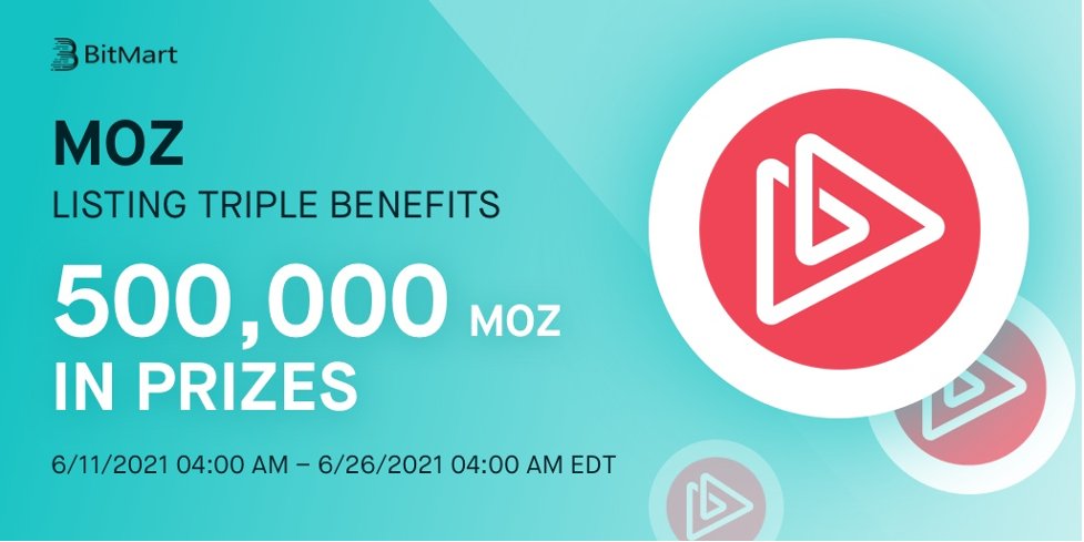 BitMartExchange's tweet photo. ⏰ New promotion alert!

🎉 To celebrate the listing of MOZ @MozikMoz, we are giving away 500,000 MOZ for users who follow MOZ Twitter and join MOZ Telegram group and join our Buy &amp; Earn, trading competition event!

👉 Details: https://t.co/pJNj2SxPi2 https://t.co/VHne3M1amd
