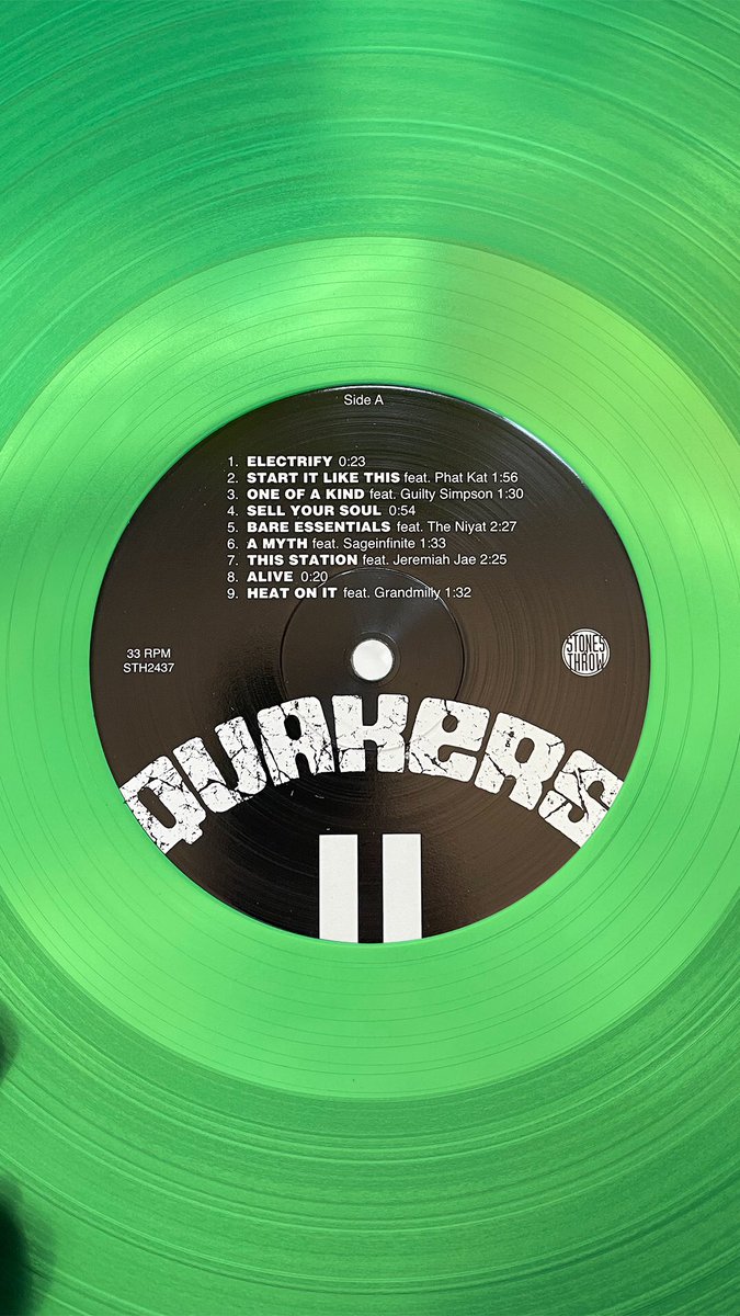 Limited edition translucent green vinyl is here. 1st color slid out day of release so get on it before it’s gone. Online now at <a href="/stonesthrow/">Stones Throw</a>