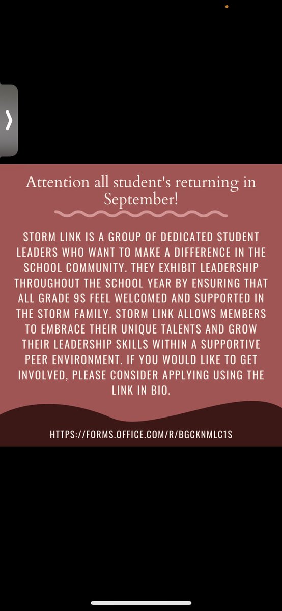 Storm link applications are now open! Check the link in the IG bio.