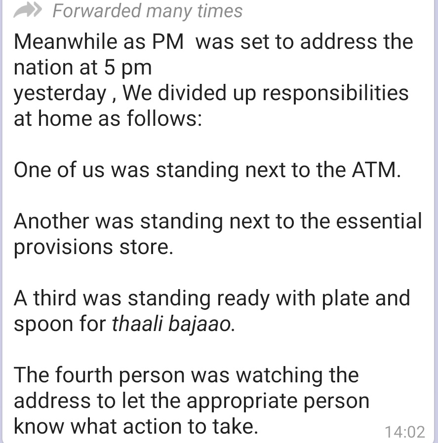 ojhaanjali's tweet photo. From #whatsapp university
#pmaddressthenation https://t.co/KHIeVBc1j2