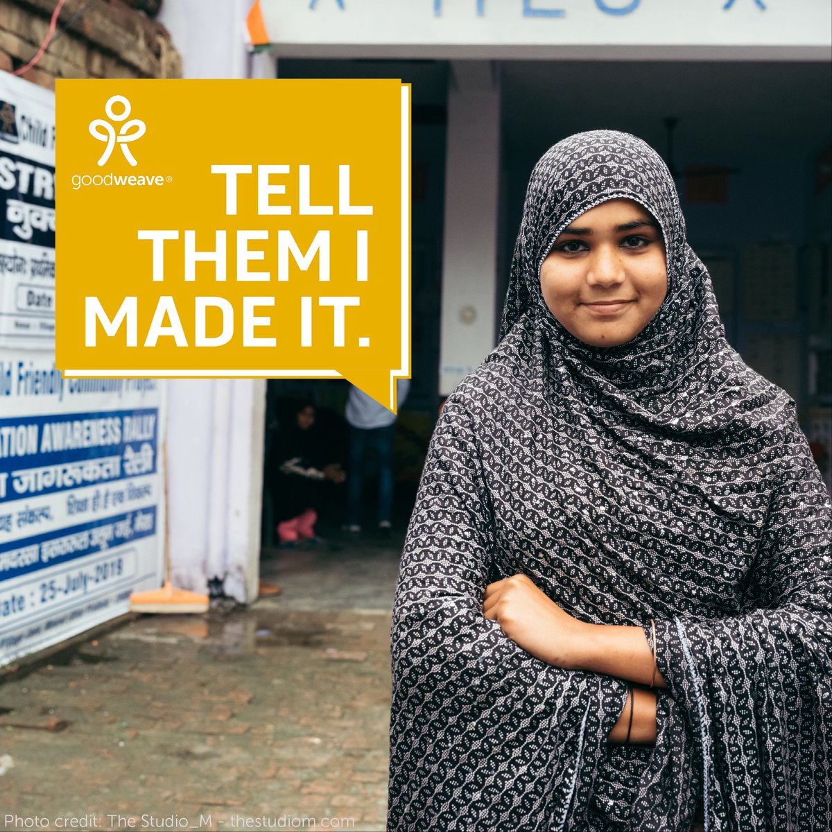 View an inspirational new video about Muskaan, a 13-year-old girl and former child laborer discovered by @GoodWeave inspectors while working in a home-based, outsourced apparel supply chain in India. #TellThemIMadeIt #WDACL

Watch here: bit.ly/3oCkeAQ