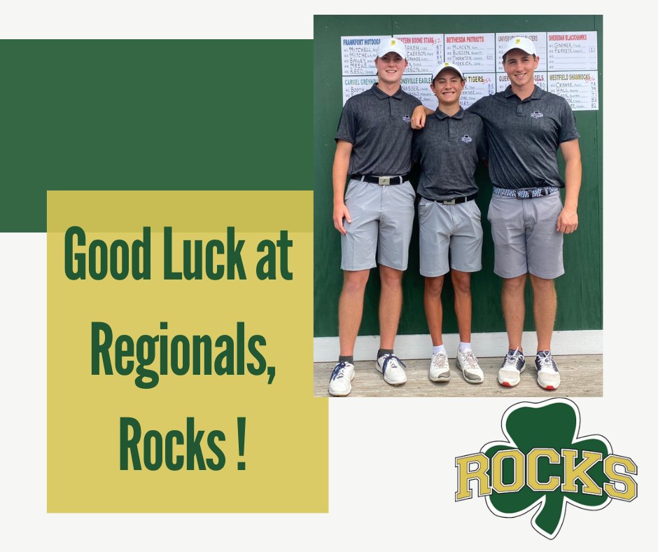 WWSWHS's tweet photo. Good luck to our boys golf team members, Nolan Hall, Alec Cesare, and Hunter Cook! They tee off (starting at 8 am) this morning at the IHSAA Golf Regionals at Sandy Pines Golf Course. Good luck Rocks!! #GoRocks #WinRegionals https://t.co/QUOKlUMUxX
