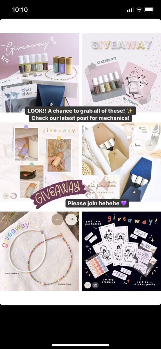 prisselah's tweet photo. Hihi. Grateful to be invited to join a self-care themed giveaway collab with 4 other local businesses. Please join π (Until June 16) head over to IG: @theowlduo for mechanics. Grab them all! π€ͺ
#giveawayph #freebiesph https://t.co/INW6ePxz9V