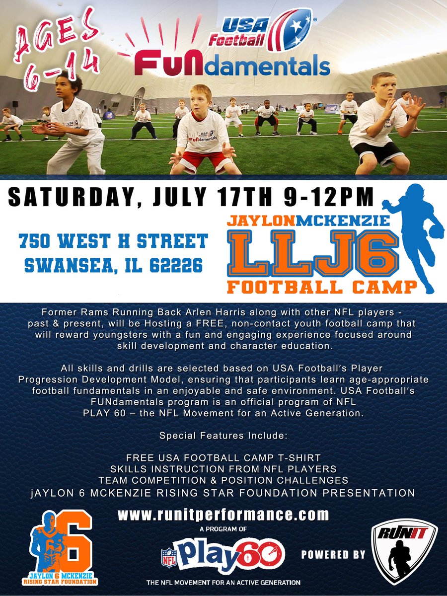 Camp registration is now open. Limited spots available. trainrunit.com <a href="/jaymckenzie06/">J6M-Rising Star Foundation</a> <a href="/trainrunit/">Run It Performance</a> <a href="/OtisGunner/">Otis gunner </a>
