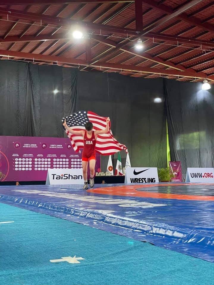 Damoneycoach's tweet photo. Congrats  Luke Lilledahl Gold 🥇 at Pan ams!!

1st CBC wrestler to get first place at freestyle Pan ams!!

#FORMYGOD
#FORMYSCHOOL
#FORMYBROTHERS
#CODE10
CBC VS THE 🌎!!
@CoachKJ__ 
@CadetsWrestling 
@USAWrestling 
@xtremetraining9 
@missouriwrestle 
@WolvesDenMMA https://t.co/O0JuyKFkhb