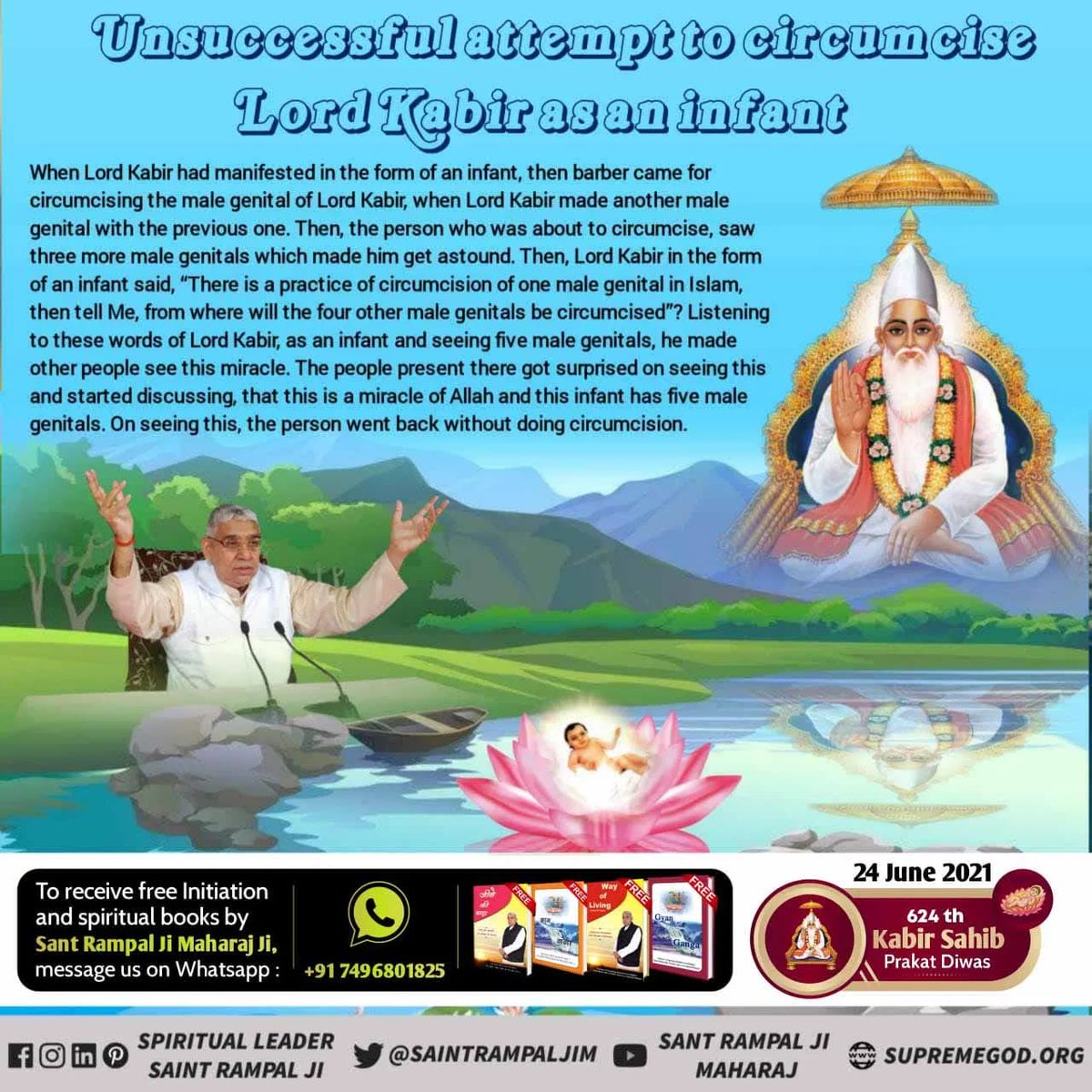 Ss Ss Y S L ĥ L I I Unknownmiraclesofgodkabir Miracles Of Supreme God Kabir Sikander Lodhi Cut Off Ramanand S Head With His Sword Supreme God Kabir Restored