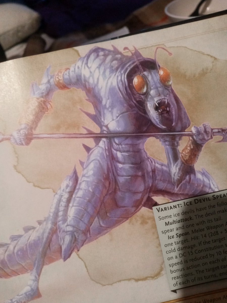 Dragon_Ryder7's tweet photo. Campaign 1 - Crazy Level 20 Wizard (NPC) Summoned A Double Sized Black Ice Devil (Homebrew) To Battle My Player's Level 26 Warlock #DungeonsAndDragons #DnD #DnD5e #TTRPG #RPG #HighLevelPlay https://t.co/tQmrMZbdbE