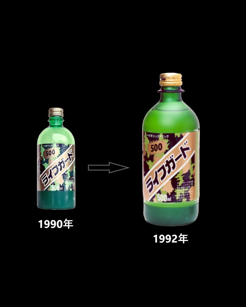 1992年 ボトル 当時 炭酸飲料のペットボトルは安定して自立させる為 底