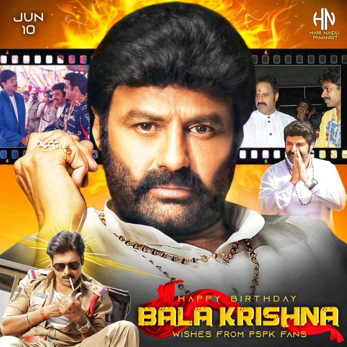 • Wishing A Very Happiest Birthday To NATA SIMHA NANDAMURI BALAKRISHNA GARU On Behalf Of All @PawanKalyan Fans.!

#HappyBirthdayNBK #NandamuriBalakrishna
#AkhandaBirthdayRoar
All The Best For  #Akhanda 🔥 !
#HariHaraVeeraMallu
#HariNaidu Design's ❤️ @HARINAIDUHN @EditorChoice_