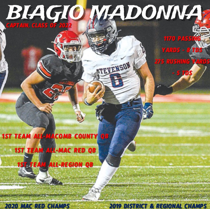TheD_Zone's tweet photo. Sterling Heights Stevenson 2022 QB Biagio Madonna received a roster spot from Olivet, his 2nd D-III roster spot

https://t.co/ZJdn9z1iiE https://t.co/WUCW3e5BnV