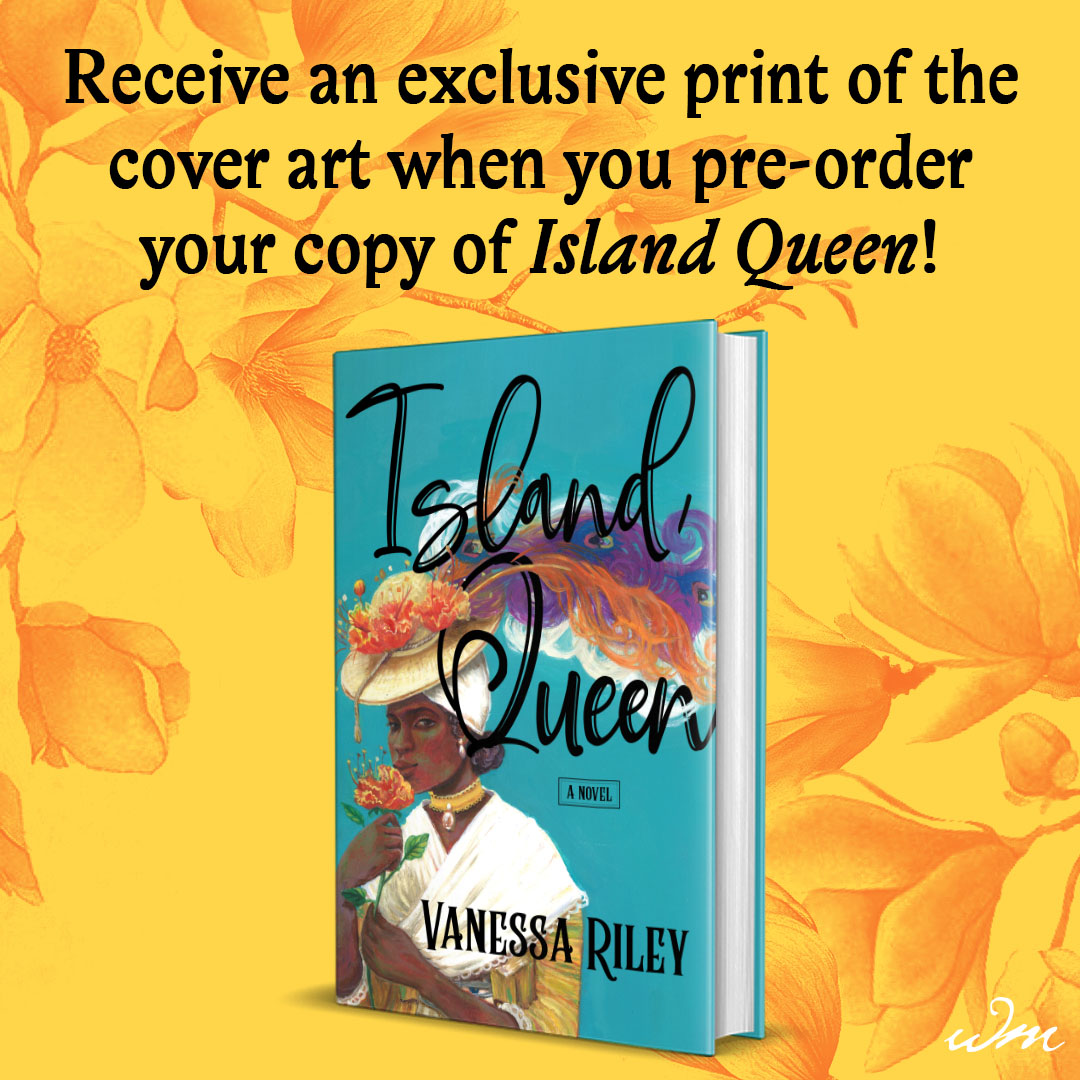 Book Cover art for Island Queen, beautiful Black Woman in 1800s