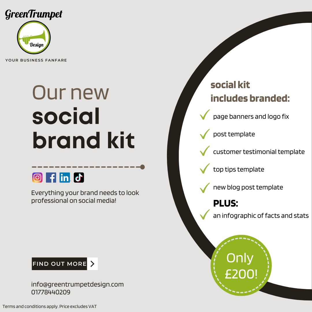 Want to make sure your brand looks professional online? Introducing our new social media brand kit! 

#graphicdesign #socialmediadesign #branding #digitaldesign #upyourgame