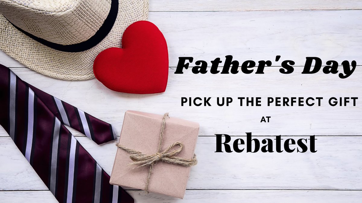 Hey there, don't forget to prepare the #FathersDay2021  gift for your dad before rush. Pick up the perfect gift at #Rebatest with 100% cashback>> bit.ly/3cwLhJ4