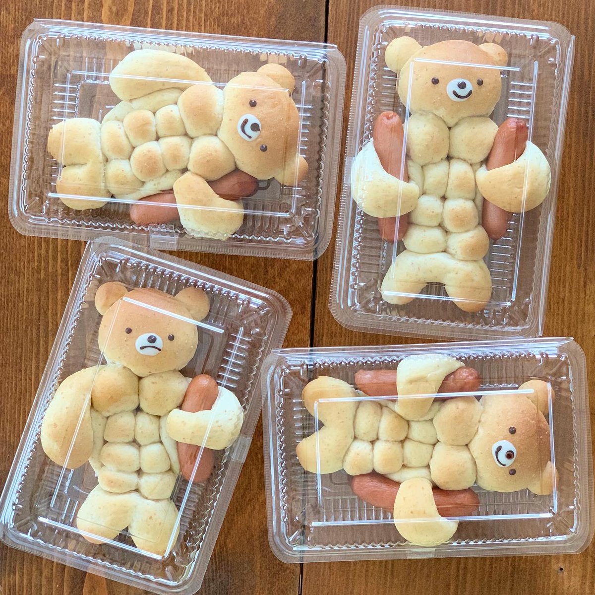 ムッキムキなくまさんのパンが発見される どの子もナイスバルクで美味しそうです この発想はなかった Togetter