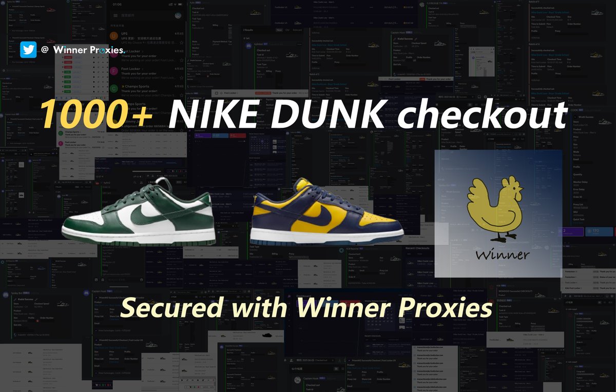 WinnerProxies's tweet photo. Celebrate dunk and 500 success 

We will send out 5 invites with 5GB free plan

RT + FOLLOW + LIKE + TAG YOUR FRIEND

KEEP YOUR DM OPEN https://t.co/e0nZPc45Xq