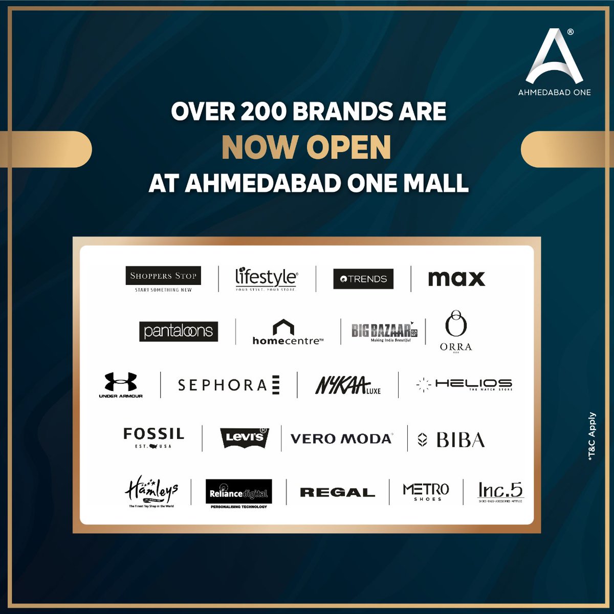 We now look forward to having you with us implementing all safety and health precautions in place. We've now opened more than 200 brands to help you meet experiences you've been missing for a long time. Welcome back to #AhmedabadOne. #IndianMalls #NexusMalls