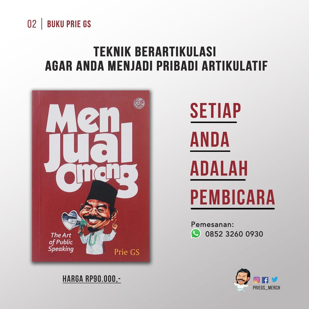 Buku dan Kaos PrieGS tweet media