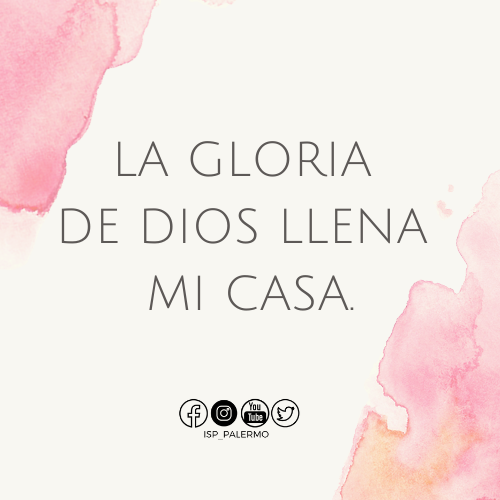 ISP_PALERMO's tweet photo. Declara: La gloria de Dios está viniendo y entrando en mi casa, su presencia llena mi hogar y comienza a darle un nuevo brillo a mi ser, nueva esperanza a mi mente y afirma mi alma y corazón. En el nombre de Jesús, fuerte soy por lo que Dios está trabajando en mí. #ServicioOnLine https://t.co/OH8sAXwYtp