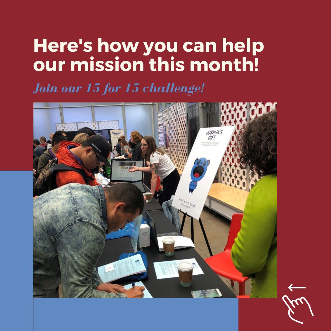 JoshuasGiftInc's tweet photo. Have you joined our 15 for 15 Challenge? 

It's a really simple way to show your support!

Step 1: Click the link in our bio and donate $15
Step: Share your donation with 15 friends

Help us create real change in the world! Start the challenge! https://t.co/jBs3Hjvdf9