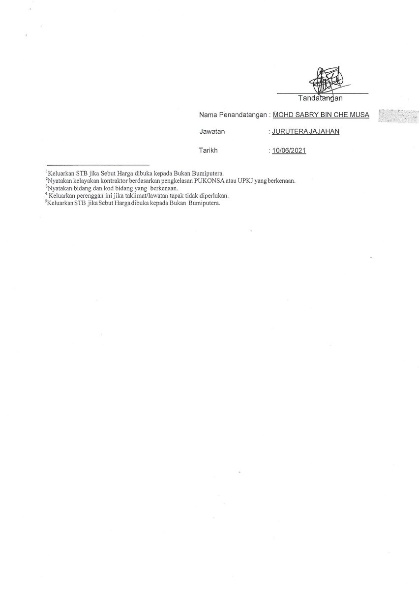 Notis Sebutharga 14/2021 (G2) 
forms.gle/HxrZRyTuUSRjfh… 
Pendaftaran kehadiran dengan mengisi google form pada 17 Jun 2021 Jam 10.00 pagi sehingga 18 Jun 2021 Jam 10.00 pagi @MOWorks <a href="/JKRMalaysia/">JKR Malaysia</a> <a href="/JKRKelantan/">ᴊᴋʀ ɴᴇɢᴇʀɪ ᴋᴇʟᴀɴᴛᴀɴ</a>