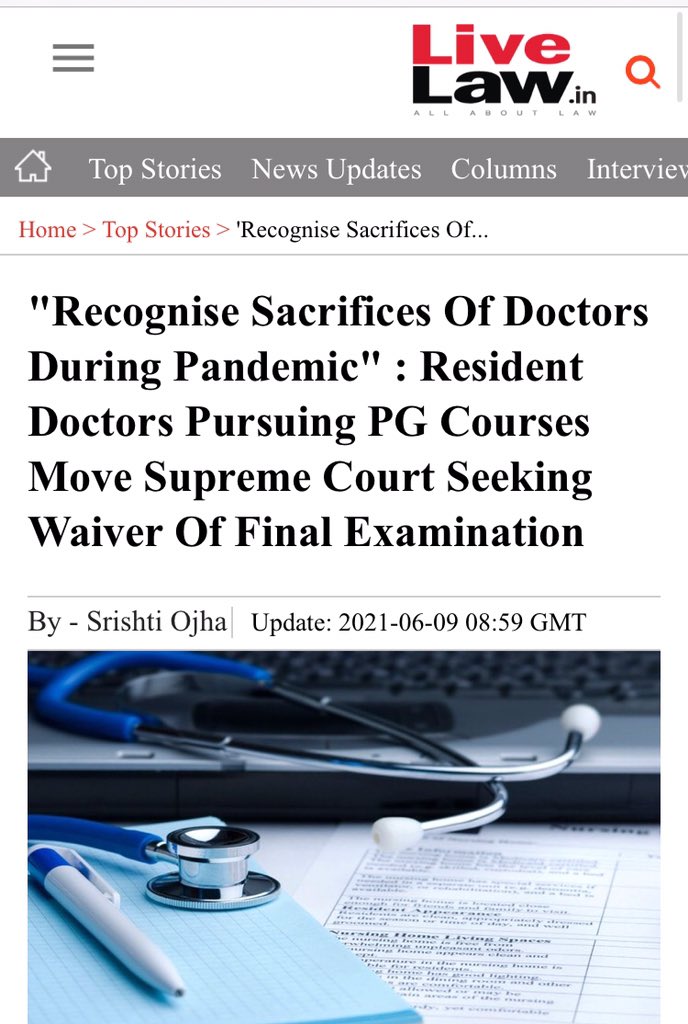 DrNirajSingh4u's tweet photo. MD/MS final Yr residents is asking for waver of final exams from last 2 months but no one is listening.
Doctors are also human being, they are giving their services to save India even they have no time to think for their own family. @drharshvardhan ji @narendramodi ji @NMC_IND https://t.co/rywCMA4phK