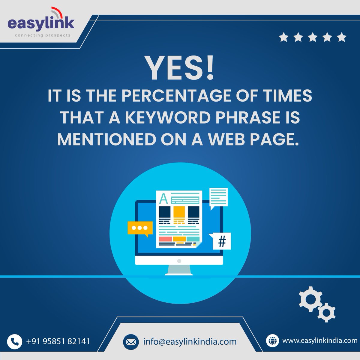 easylinktec's tweet photo. SEO Experts believe that keyword density is 1-2 % in content.
Tips for keywords ratio: https://t.co/VbFc7w6WLb 
Call: +91- 9585182141  
#keyworddensity #content #easylink #serp #userexperience #pandaupdate #penguinupdate #hummingbird #rankbrainupdate #dailyupdate #seo #repetation https://t.co/34y4tr9FXS