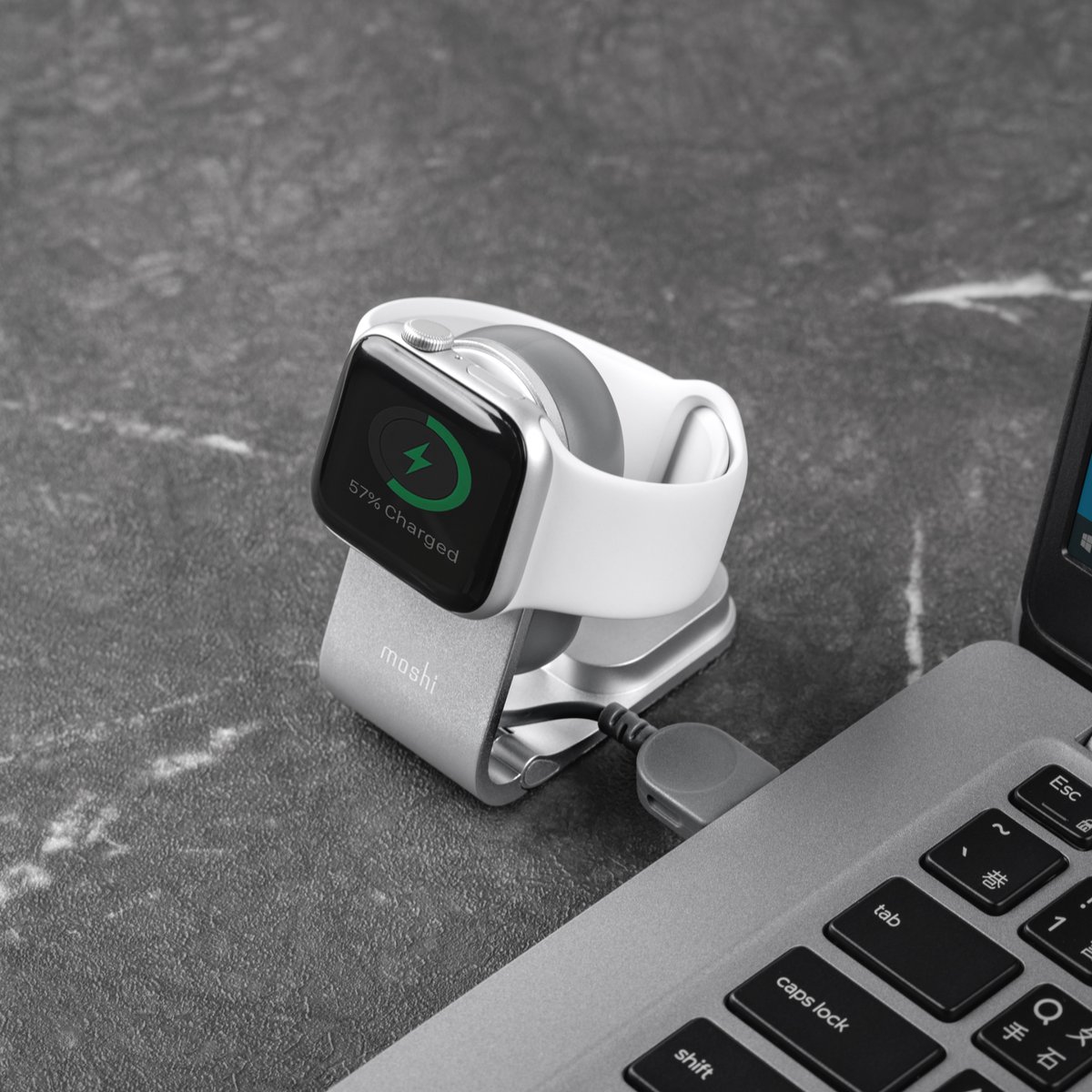 Flekto compact folding Apple Watch charger rotates through 75 degrees to give you the optimal Nightstand Mode angle. While your bedside table is where you'll probably make the most use of Nightstand Mode, you can also use Flekto while traveling where there's no clock provided.