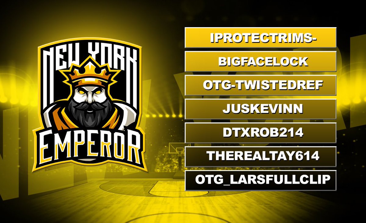 NUPAEmperors's tweet photo. Draft day was a success!!!! Our new squad 
@ProtectRims @BigFaceLock @Belinfante_Boy @dtxrob @JusKevinn @therealtay614 @rlarson0922 and our 2 free agent pickups @uncfan0509 and @xvEyezo https://t.co/HHmlNOlvui