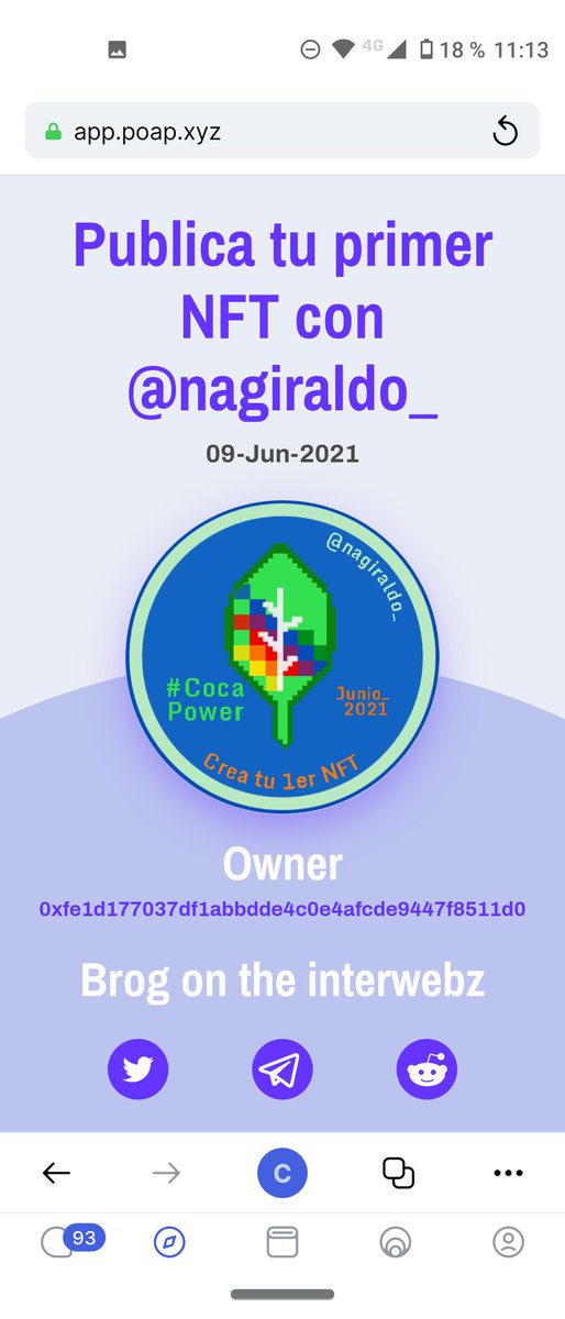 juandaveth's tweet photo. Hoy a través del #cryptoatelier, una comunidad de @ethstatus, aprendimos cómo publicar un NFT. Gran presentación de @nagiraldo_
Los participantes se llevaron un @poapxyz más info 👉 https://t.co/Qc7acWVp03 https://t.co/2Qjz7vFHA5